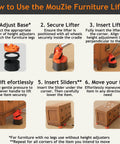 Instructions using Heavy Duty Furniture Sliders and Mover Pad Set with Lifter Tool Lift Jack for Moving Heavy Appliances