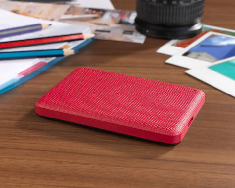 Dope 2TB Portable External Hard Drive With USB 3.0 Red Finish Fast Plug and Play Storage For Backups Password Protection Software