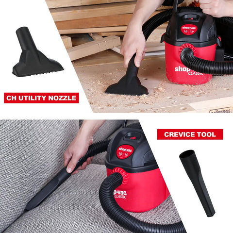 Tiny But Mighty One Gallon Wet Dry Vacuum With Fold Down Handle And Wall Bracket for quick cleanups at home garage or shop