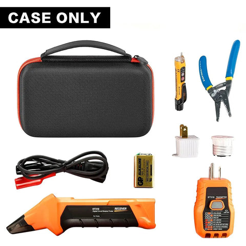 Durable Tool Kit Case For Klein Tools ET310 And Rt250 Gfci Tester Fits 80016 80064 80041 Circuit Breaker Finder Portable 8.25 Inch