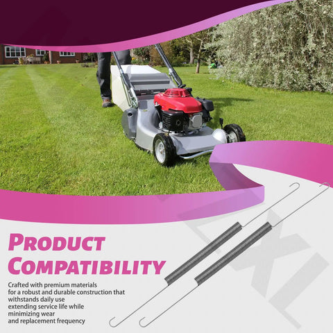 Lawn mower on grass with 2 Pack 732-04612 Extension Spring For Troy-Bilt Cub Cadet Craftsman Lawn Tractors below image