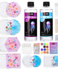 Coaster Making Kit With Epoxy Resin 16oz Molds Mica Powder Gold Flakes Mixing Cups Gloves And More The Ultimate DIY Resin Kit