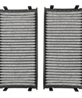 Cabin Air Filter For BMW X5 2007 2018 And X6 2008 2019 Drop-In Replacement featuring activated-carbon material, front view.