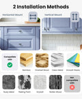 10 Pack Matte Black 2 Inch T Bar Cabinet Knobs installation methods on cabinets, compatible materials shown