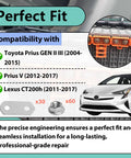 30 Sets Hybrid Battery Repair Kit With Nickel Plated Copper Bus Bars And Stainless Steel Nuts No Sweat Swap For Toyota Prius Gen 2 3 V And Lexus Ct200h Road Ready Upgrade compatibility infographic showing parts.