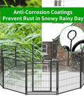 Outdoor Dog Playpen Extra Wide 12 Panel Fence Heavy Duty RustProof Coated with Doors 40 Inch Height Portable for RV Camping