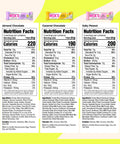 Nutrition labels and packaging for Protein Bar Variety Pack With Candy Bar Taste, Low Calorie, Low Carb Keto Friendly Snack, 12 Pack.