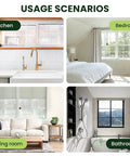 Adjustable Window Security Bar 11 To 18 Inches Portable Short Sliding Window Lock installed in kitchen, bedroom, living room, bathroom