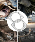 YGQ 3-inch two-bolt exhaust gasket with graphite and fire ring, 77mm ID, 2 pcs