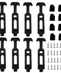 Creatyi 8-pack 6.3-inch black rubber T-handle draw latches with mounting screws