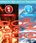 Get Your Hands On This Awesome 12 Piece Silicone Flat Washer Kit DN15 1/2 Inch Flexible O Ring Sealing Ring In Vibrant Red for high and low temperature resistance.