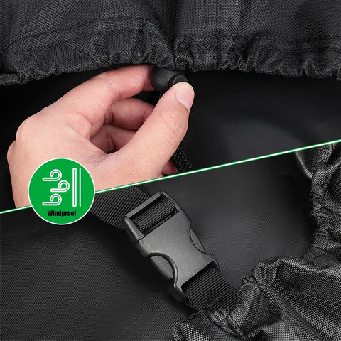 Outdoor Prep Table Cover 36 By 30 By 35 Inches Waterproof Stainless Steel Shield windproof strap and buckle detail