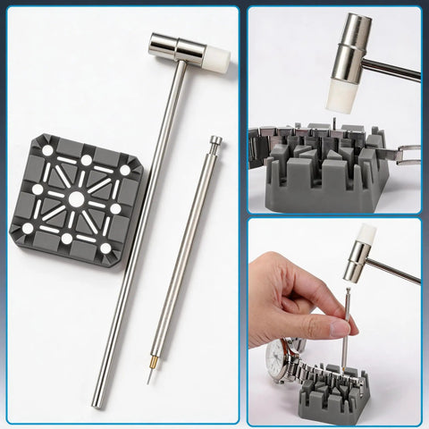 All In One Watch Repair Kit With Battery Replacement Tools, Link Removal Kit, Pro Grade For DIY Watch Repair in use