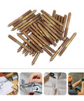 Fifty Pieces Carbon Steel Hanger Bolts With Double Headed Self Tapping Screws For Wood And Furniture Joints Easy To Install