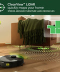 Smart Auto Empty Vacuum Robot With Dock 75 Days Hands Free Cleaning No-Fuss Emptying Beastly Suction LiDAR Navigation Multi Surface Cleaning Cleans In Neat Rows Allergy-Friendly Bag System mapping living room