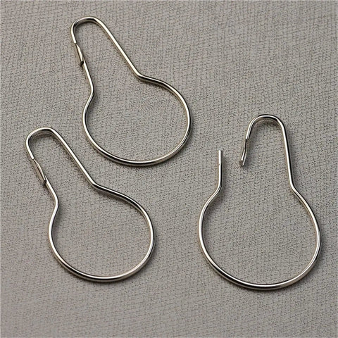 Smooth Glide Curtain Ring Set 60pcs With Hooks And Buckles For Rods shown on a textured surface