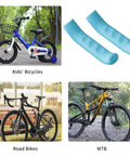 2 Pairs Silicone Brake Lever Covers For Bikes, Anti Slip Grip Sleeves For Kids' Bicycles, Road Bikes, and MTB, Blue