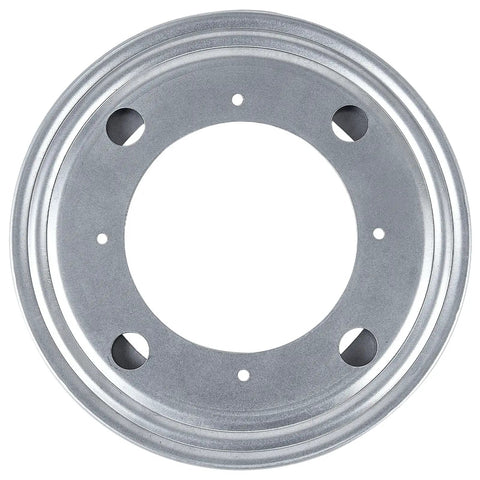 Heavy Duty Eight Inch Lazy Susan Round Swivel Turntable With Solid Steel Build rust-resistant top view showing smooth surface and mounting holes.