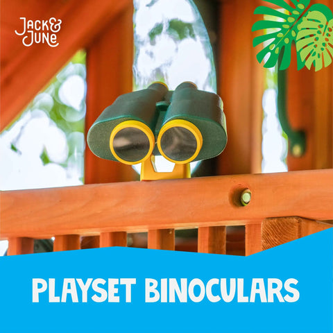 Rotating Playset Binoculars For Kids Green And Yellow Durable Polyethylene With Sun Fade Resistant Finish on playset