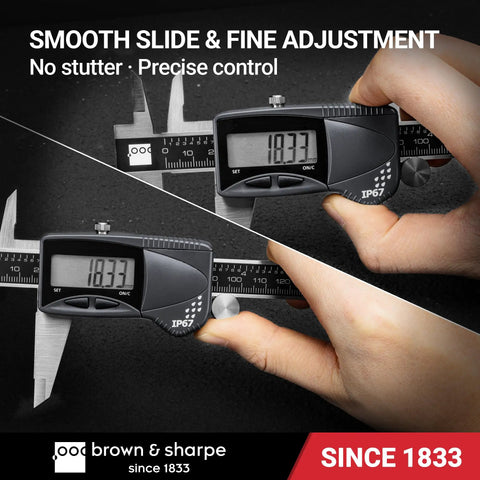 Using 8 Inch Digital Caliper With IP67 Stainless Steel Build, Do It All Precision 0.0005 Inch Resolution, 0-8 Inch / 0-200 mm Range