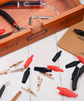 Pro Grade Copper Alligator Clips Set 35mm Insulated Crocodile Clips with red and black covers for DIY projects