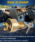 Heavy Duty Marine Ignition Switch For Boats 15 Amps 12 Volts Three Position Off Ignition Start With Two Keys Replacement MP39060 visible with boat dashboard installation.