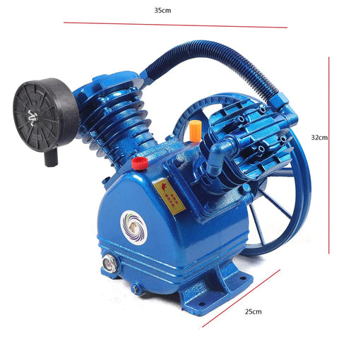 Super Heavy Duty 3HP Cast Iron Air Compressor Pump Head V-Style Two Stage Piston Replacement Unit Low Noise Design Rated For 181.3 PSI Ideal For Home Decorating Projects And Auto Repair Shop Gear Up With This Rock Solid Workhorse That Handles Tough Jobs