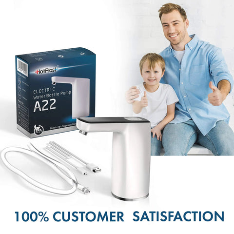 No Fuss 5 Gallon Water Dispenser Pump With USB Recharge, Quiet Operation, BPA Free Chrome Spout, with satisfied users