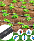 1000 Ft Drip Tape Irrigation Kit With 5/8 Inch Tubing 16 Mil Thickness 6 Inch Emitter Spacing in garden setup