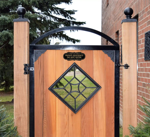 Do Not Enter Sign For Private Residence No Trespassing Keep Out Durable Acrylic Safety Sign on wooden gate