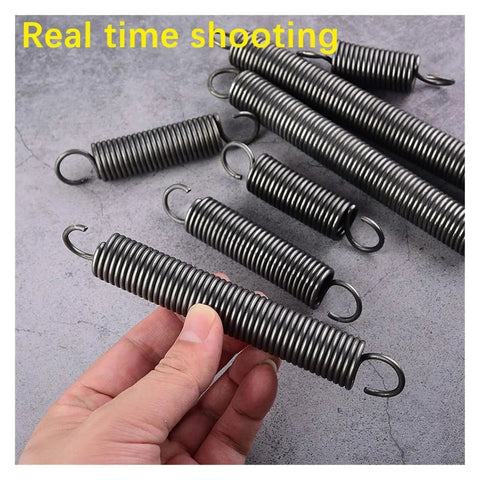 Heavy Duty Open Hook S Tension Spring Pullback Coil Wire For Industrial Gear And Machine Repair Uses Rust Resistant High Grade Steel Strong Extension Springs 1mm X 260mm One Piece Deal shown in hand