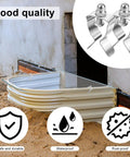 12 Piece Window Well Cover Clips Kit Includes Nuts Screws And Gaskets For Basement Egress And Exterior Courtyard Use Heavy Duty Steel Durable Steel Construction For Tough Outdoor Conditions And Easy Retrofit For Contemporary Basements And Courtyards, steel clips on window well cover
