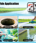 Beastly Performance 2 Inch Gas Powered Water Transfer Pump With A Legit 7.5 HP Engine And 212 CC Four Stroke Motor in action for irrigation and drainage.