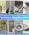 Various applications of 304 Stainless Steel Mesh Roll 47In By 10Ft 20 Mesh Heavy Duty Screen shown in 8 different uses