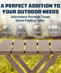 Portable Folding Outdoor Side Table for Indoor and Outdoor Use Weatherproof and Rustproof Durable Plastic 2.9 Lb Table