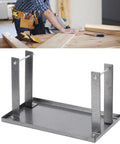 Hella Sturdy Electric Planer Stand With Heavy Gauge Aluminum Bracket Table For Woodworking Shops shown from side angle with flat surface.