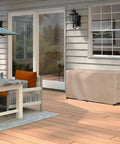 Waterproof Outdoor Patio Deck Box Storage Bench Cover For Fire Pit Table 54x28 Inches Heavy Duty 600D Polyester With Dual Air Vents