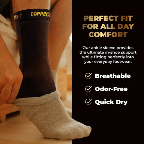 All Day Ankle And Foot Compression Sleeve Pull On For Men And Women, breathable elastic ankle brace large size