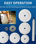 Truck Hub Seal Installer Kit For Class 7 And Class 8 Heavy Duty Trucks With Five Size Drivers and two extension handles