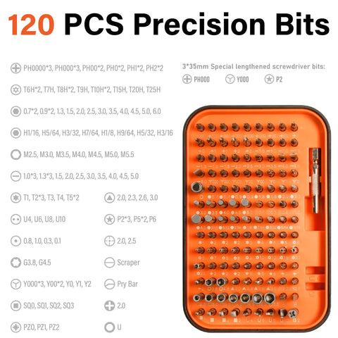 Ultra Compact Precision Screwdriver Set With Aluminum Handle and Flexible Shaft Grab-and-Go Magnetic Bits set