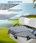 Plush Golf Cart Seat Covers With Thickened Plush Seat Towel Blanket And Non Slip Backing on 2-seat cart