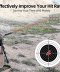 Bright Red Laser Bore Sight Kit with Big Button Switch for 17 to 12 Gauge caliber aligning with target on shooting range