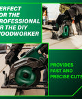 Using 36V Cordless Circular Saw With Battery Pack Lightweight Rear Handle Design 7-1/4 Inch Blade Brushless Motor Electric Brake for precise cuts