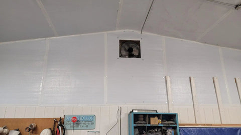 6 Inch Wide White Vapor Barrier Seam Tape 180 Ft Roll Waterproof For Crawl Spaces And Insulation Repairs on metal wall