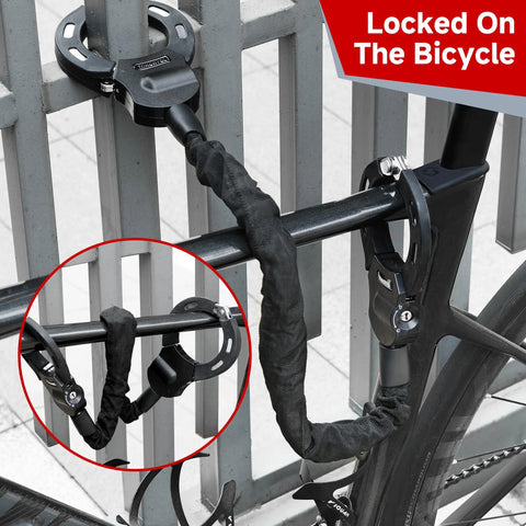 Beefy Heavy Duty Electric Scooter Lock With Weatherproof 94cm 8mm Anti Theft Chain And Scooter Bag For E Scooters E Bikes And Motorcycles Pry Proof And Rust Resistant Built To Last In Any Weather