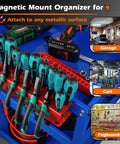 Magnetic Screwdriver Holder And Heavy Duty Tool Organizer Rack For Garage Wall Mount Keeps Your Screwdrivers, Pliers, And Shears Neat