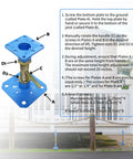 Heavy Hitter House Jacks For Permanent Leveling Built Like A Tank Adjustable Screw Support Post 10000lb Blue Carbon Steel lifting mechanism