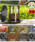 Two Pack Outdoor Hanging Bird Feeders With Quick One Minute Setup And Charming Castle Design Attracting Cardinals Chickadees Goldfinches And Sparrows Black Easy To Assemble For Family Fun And A Great Gift