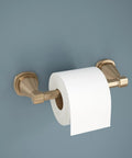 Pivoting Toilet Paper Holder In Champagne Bronze Finish Wall Mount Bathroom Accessory Durable Corrosion Resistant Hardware