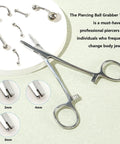 Piercing Ball Grabber Tool for 3mm 4mm 5mm beads with pro grade screw removal and reusable bead clamp for easy jewelry changes